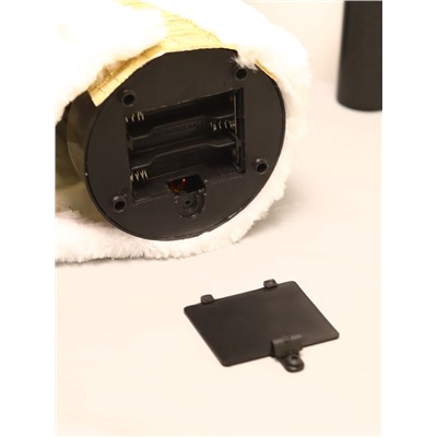 Дед Мороз под ёлку «Зимнее волшебство. С фонариком на посохе и узорами на шубке», двигается, 30 см, белый