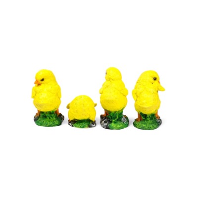 Садовая фигура из полистоуна «Цыплята», 9×9×14.5 см, набор 4 шт.