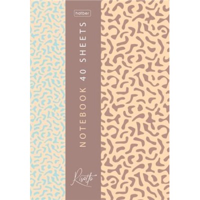 Блокнот А5 40л клетка на склейке "RISOTTO" жесткая подложка (093203) Хатбер