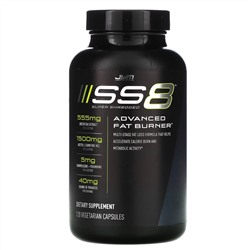 JYM Supplement Science, SS8 Super Shredded, улучшенное жиросжигающее средство, 120 вегетарианских капсул