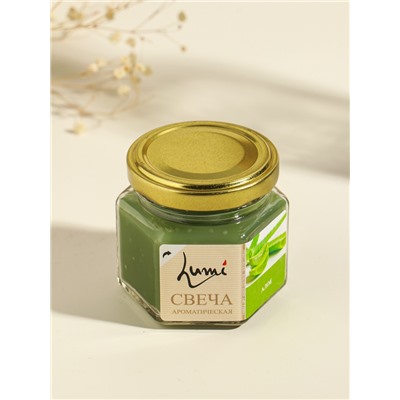 Ароматическая свеча в банке, 70 г, воска, алое