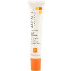 Andalou Naturals, Осветляющая сыворотка для области вокруг глаз, для придания сияния, 18 мл (0,6 жидкой унции)