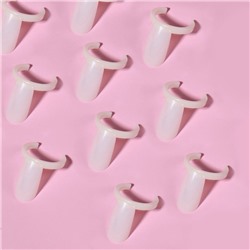 Палитра для лаков на баночку «Ноготки», d=2.1 см, 10 шт., форма мягкий квадрат, цвет слоновая кость