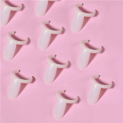 Палитра для лаков на баночку «Ноготки», d=2.1 см, 10 шт., форма мягкий квадрат, цвет слоновая кость