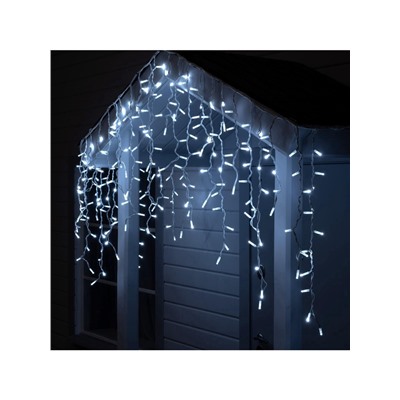 УЦЕНКА Гирлянда «Бахрома» 3×0.9 м, IP65, УМС, белая нить каучук, 144 LED, свечение белое, 220 В