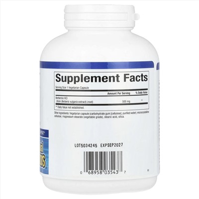 Natural Factors, WellBetX, берберин, 500 мг, 120 вегетарианских капсул