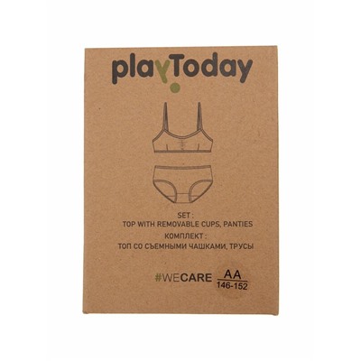 Комплект трикотажный для девочек: топ, трусы