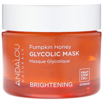 Andalou Naturals, гликолевая маска, тыква и мед, осветляющая, 50 г (1,7 унции)