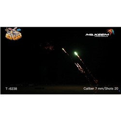 Римские свечи T-6238 Красные звезды / RED STARS WITH REPORT (0,3" х 20)