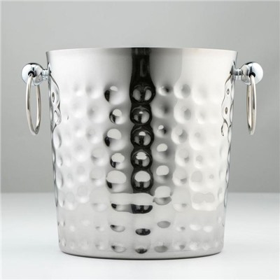 Ведро для льда «Чеканный», 5.2 л, 25×20×20.5 см, нержавеющая 201 сталь