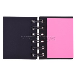 Набор самоклеящихся этикеток-закладок "Book" бумажные 50x15 мм, 5x25 листов и 51x76 мм, 4x25 листов, 5 неоновых цветов, пластиковая обложка, евроспираль, в пластиковом пакете с европодвесом