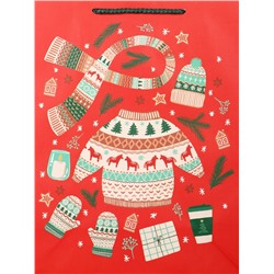 Пакет подарочный новогодний ламинированный, «Новый Год», 26×12×32 см