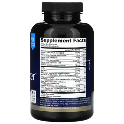 Jarrow Formulas, Vision Optimizer, добавка для зрения, 180 растительных капсул