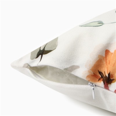 Чехол на подушку 3 шт. «Этель. Нежность», 40×40 см, велюр