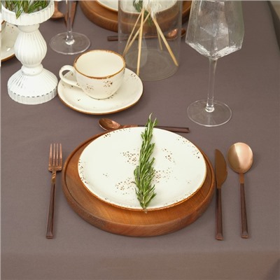 Скатерть Этель Kitchen 150×110 см, цвет коричневый, 100% хлопок, саржа 220 г/м²