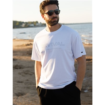 Свободная футболка  с авторским принтом