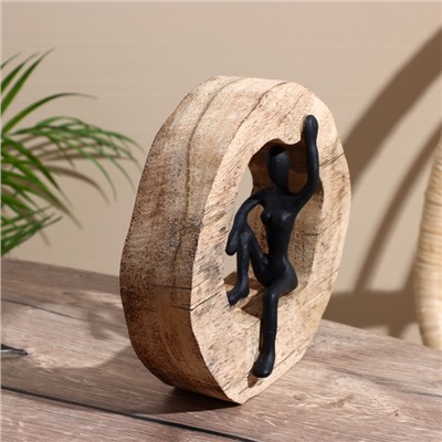 Сувенир «Девушка», 19×7.5×18.5 см, полимерная смола, манговое дерево