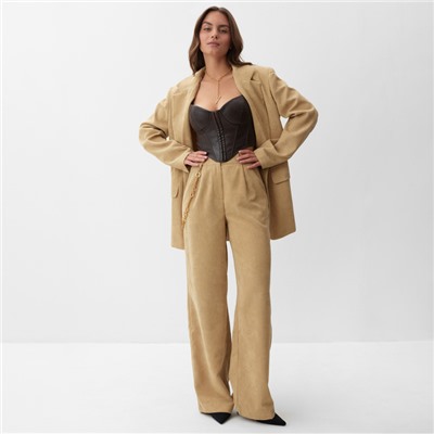 Корсет женский кожаный MIST, размер XS, коричневый