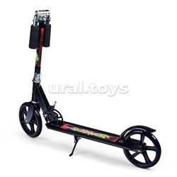 Самокат 2-х кол., черный, PU/ 200 мм, ABEC 7, в коробке