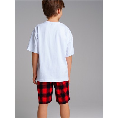 Комплект для мальчиков: фуфайка (футболка) трикотажная, шорты текстильные