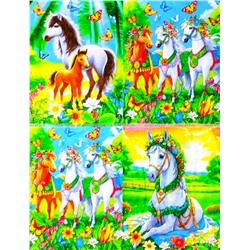 5 ШТУК - Полотенца вафельные - символ Года Лошади