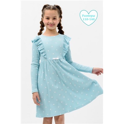 Платье Бетти длинный рукав детское (Бирюзовый)
