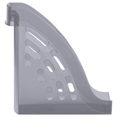 Лоток для бумаг вертикальный  95 мм Эксперт тонированный серый ЛТВ-30862 Стамм