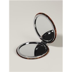 Зеркало складное «Орнамент», d=7.2 см, с увеличением х2, оранжевое