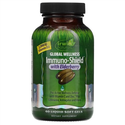 Irwin Naturals, Immuno-Shield with Elderberry, 60 Liquid Soft-Gels
