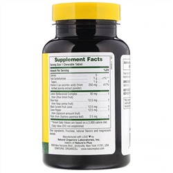 Nature's Plus, Ацерола-С, жевательные таблетки, 250 мг, 90 таблеток