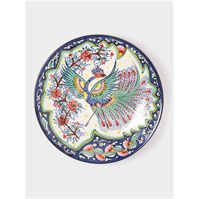 Ляган узбекский Риштанская Керамика «Жар-птица», d=41 см, разноцветный