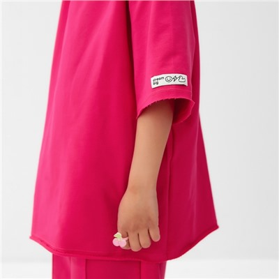 Футболка для девочки KAFTAN: Dream big, розовая, размер 32, рост 110 - 116 см