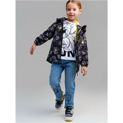 Куртка текстильная с полиуретановым покрытием для девочек (ветровка)