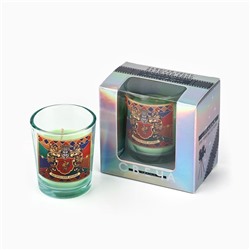 Ароматическая свеча в стакане «Магический аромат», сосна, в голографической коробке, 5×6 см