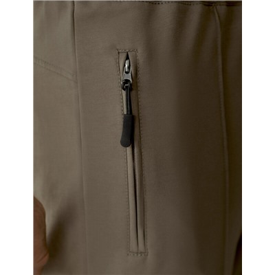 Брюки прямые на резинке из футера двухнитки с эластаном с затяжкой по низу