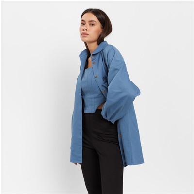 Рубашка женская джинсовая MIST: Denim, размер 40-42, синяя