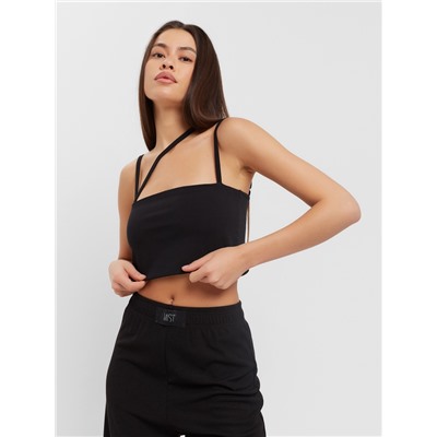 Топ на бретелях женский MIST, размер 44-46, чёрный