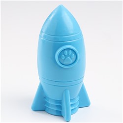 Игрушка под лакомства «Ракета», 7.8×7.8×13.5 см, синяя