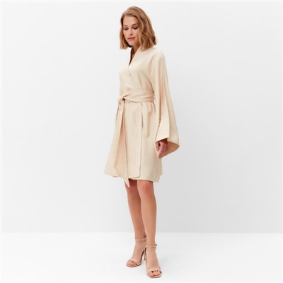 Платье мини женское MINAKU: Enjoy, бежевое, размер 42-44