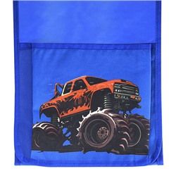 Кармашки-органайзер в шкафчик для детского сада 4 кармана 80x24 см голубой