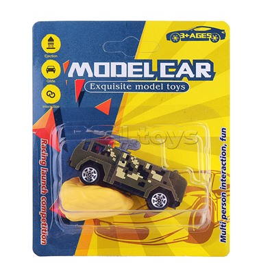 Машина с камнем, на листе