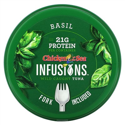Chicken of the Sea, Infusions Wild Caught Tuna, Basil, 2.8 oz ( 80 g)