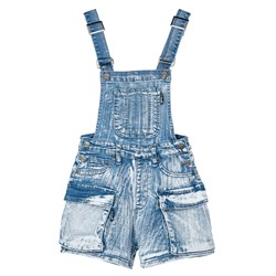 Полукомбинезон текстильный джинсовый для девочек