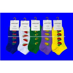 AMIGOBS носки женские укороченные цветные "Фрукты" арт. 1064
