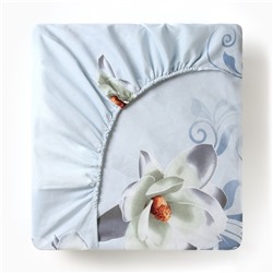 Простыня на резинке 1.5-спальная «Этель. Кувшинки (вид 2)», 140×200+25, бязь