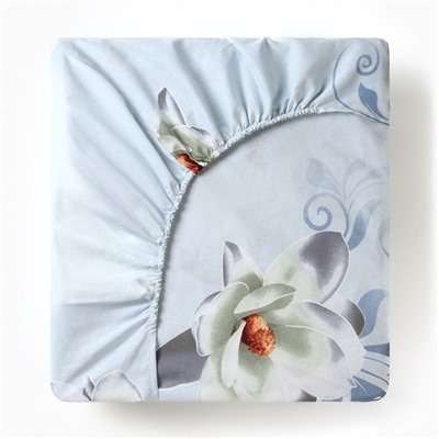 Простыня на резинке 1.5-спальная «Этель. Кувшинки (вид 2)», 140×200+25, бязь