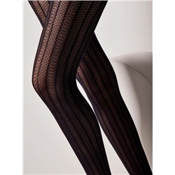 Фантазийные CONTE LACY LINE Колготки с ажурным рисунком и полосами
