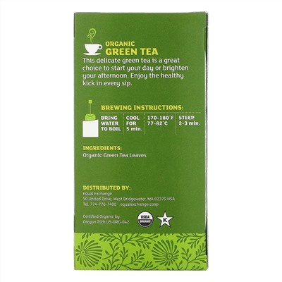 Equal Exchange, Organic Green Tea, 20 Tea Bags, 1.41 oz ( 40 g)