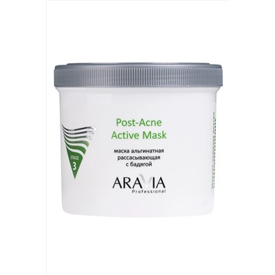 Aravia Professional Альгинатная маска рассасывающая с бадягой / Post-Acne Active Mask, 550 мл KRISTALLER, 1110779