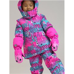 Зимние варежки-краги для девочки